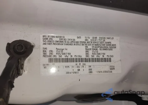2016 Ford C-Max Hybrid Se from USA, damaged, VIN 1FADP5AU0GL120228